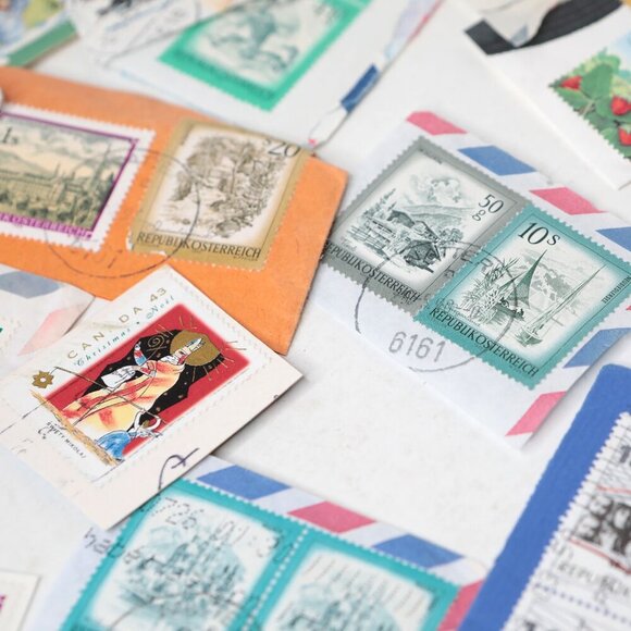 Vintage Postage Stamp Collection Canada US Germany Denmark Italy USA Collectable - Picture 8 of 15